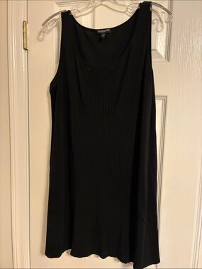Eileen Fisher Black Sleeveless Scoop-Neck Dress